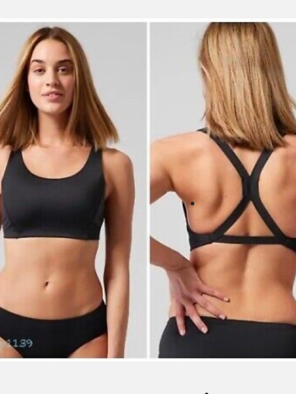 NWT Black Athleta Malibu Bikini Top Size Small A-C Cup